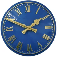 Wigan Outdoor Clock Service blue dial